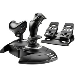 Джойстик с педали Thrustmaster T-FLIGHT FULL KIT (4460211), USB, черен, за PC/Xbox Series X