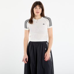 Тениска adidas Knitted Crochet Cali T-Shirt Off White S