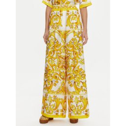 Dolce&Gabbana Текстилни панталони FTC63T HI1BE HG3TN Жълт Regular Fit