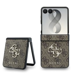 Кейс Guess PU 4G Metal Logo Case за Samsung Galaxy Z Flip 8 - Кафяв