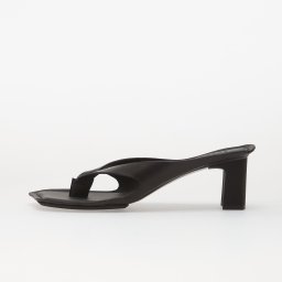 MM6 Anatomic Leather Flip Flop Mules Black 41