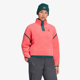Суитшърт adidas Terrex Multi High Pile Fleece Pullover Pure Turbo M