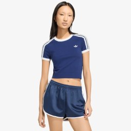 Тениска adidas Knitted T-Shirt Dark Blue/ White XS