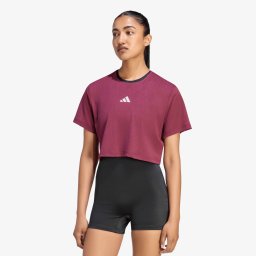 Тениска adidas Tennis Climacool Lace Crop T-Shirt Pro Maroon S