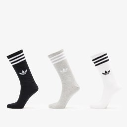 Чорапи adidas 3S High Crew Socks 3-Pack White/ Medium Grey Heather/ Black L