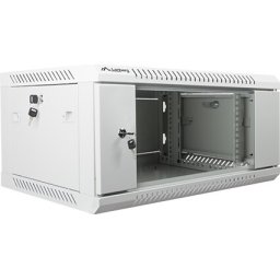 Комуникационен шкаф Lanberg rack cabinet 19" wall-mount 4U / 600x450 for self-assembly (flat pack), grey