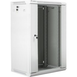 Комуникационен шкаф Lanberg rack cabinet 19" wall-mount 18U / 600x450 for self-assembly (flat pack), grey