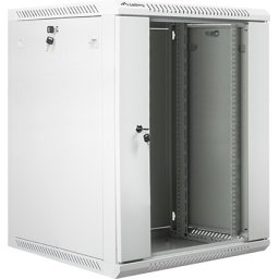 Комуникационен шкаф Lanberg rack cabinet 19" wall-mount 15U / 600x600 for self-assembly (flat pack), grey