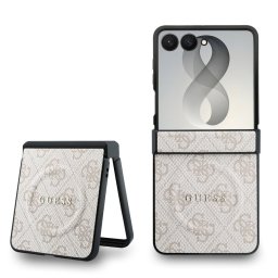 Кейс Guess PU Leather 4G Magnetic Case за Samsung Galaxy Z Flip 8 - Розов