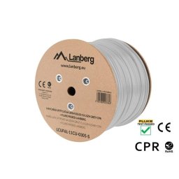 Lanberg LAN cable CAT.6a uftp 305m solid cu lszh grey cpr + fluke passed