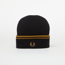 Шапка FRED PERRY Twin Tipped Merino Wool Beanie Black/Caramel Universal