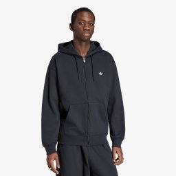 Суитшърт adidas Trefoil Essentials Loose Full ZIP Hoodie Black M