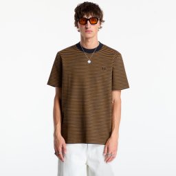Тениска FRED PERRY Fine Stripe Heavyweight Tshirt Dark Caramel XL