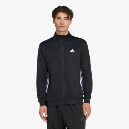 Суитшърт adidas Workout Essentials All-set 3-stripes Knit Track Top Black/ White XXL