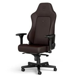 Геймърски стол noblechairs ICON Gaming Java Edition, до 150kg, изкуствена кожа, алуминиева основа, регулируеми подлакътници, регулируема облегалка, лумбална опора, кафяв
