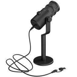 Микрофон Genesis Radium 350D, динамичен, кардиоиден, 16Hz-14kHz, 24-bit/192kHz запис, USB, черен