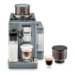 Кафеавтомат DeLonghi Rivelia EXAM 440.55.G, 0132215475, 2 контейнера за зърна, Технология Bean Adapt, Гарафа с технология LatteCrema Hot, 1450W, 19 бара, 1,4 л, Сив