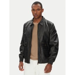 Guess Яке от имитация на кожа M5YL01 WGUC0 Черен Regular Fit