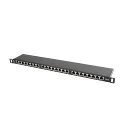 Lanberg patch panel 24 port 0.5U CAT.6 shielded, black