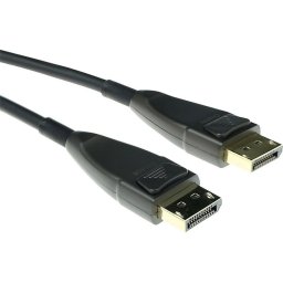 Оптичен хибриден кабел ACT AK4031, DisplayPort 1.4 мъжко - DisplayPort 1.4 мъжко, 15 м, Черен