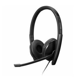 Конферентни слушалки Lenovo 4XD1M45627, сертифицирани за Microsoft Teams, 32mm говорители, шумопотискащ микрофон, USB, черни