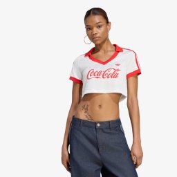 Джърси adidas x Coca Cola Cropped Jersey Core White M