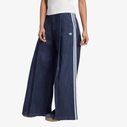 Панталони adidas Denim Pleats Wide Leg Indigo Denim 29/32