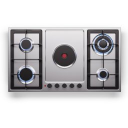 Klarstein MultiChef 5 Hot Plate, електрически и газов котлон, 5 зони за готвене, 4 горелки, 1 електрически котлона (CP11-M.C5-HotPlat-SS)