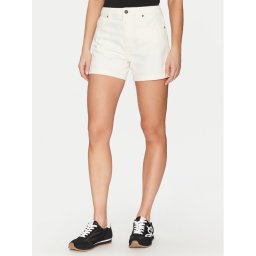 Guess Jeans Шорти от плат W5GD0S D5M62 Бял Regular Fit