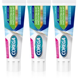 Corega Fresh Extra Strong лепило крем за зъбни протези 3x40 гр.