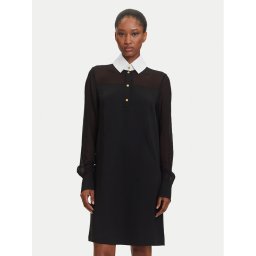 KARL LAGERFELD Рокля тип риза A3W13020 Черен Regular Fit