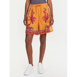 adidas Спортни шорти FARM JD6289 Оранжев Loose Fit