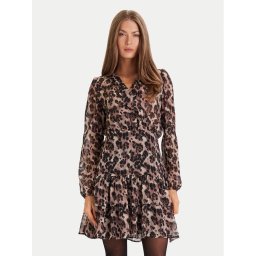 Morgan Ежедневна рокля 252-RLEOL.F Кафяв Regular Fit