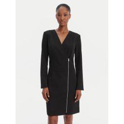 DKNY Коктейлна рокля DD5N2P53 Черен Regular Fit