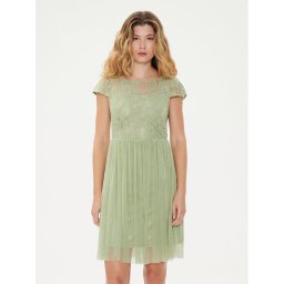 Vila Коктейлна рокля Ulricana 14083836 Зелен Regular Fit