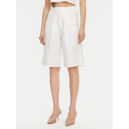 Max Mara Leisure Шорти от плат Texas 2516781027650 Бял Regular Fit