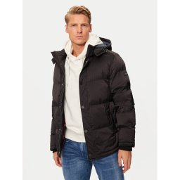 Guess Пухено яке M4BL21 WGJ42 Черен Regular Fit