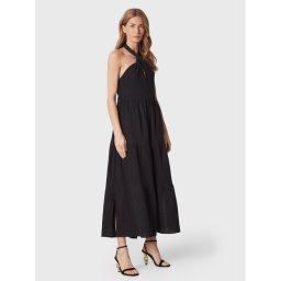 Seafolly Лятна рокля Halter 54864-DR Черен Regular Fit