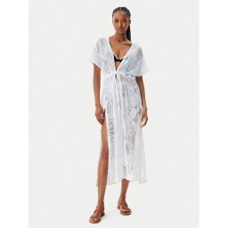 Banana Moon Плажна рокля Elvie Cocobeach JQV10 Бял Relaxed Fit