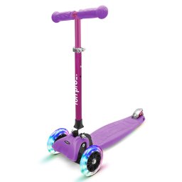 Fun pro Детска тротинетка ONE Deluxe 3-6 години LED колела сгъваем до 50 кг регулируема височина (M5-SSH2-SCZA)