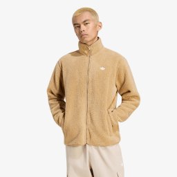 Суитшърт adidas Trefoil Essentials Teddy Fleece Cardboard M