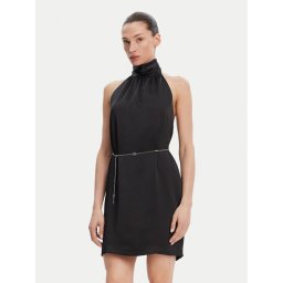 HUGO Коктейлна рокля Kinema-1 50536440 Черен Slim Fit