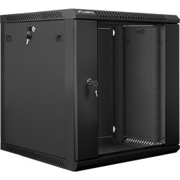 Комуникационен шкаф Lanberg rack cabinet 19” wall-mount 12U / 600x600 for self-assembly (flat pack), black
