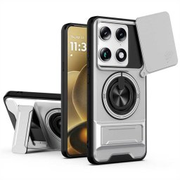 Хибриден гръб с кръгла стойка и слайдър за камера за Motorola Signature 5G - бял
