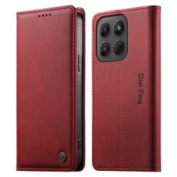 Калъф тип портмоне марка DIERFENG за Motorola Edge 70 Pro 5G - червен