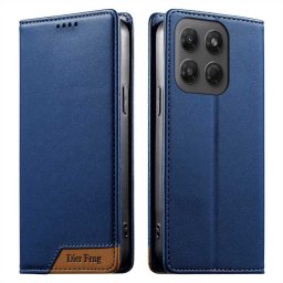 Калъф тип портмоне марка DIERFENG за Motorola Edge 70 Pro 5G - тъмно син