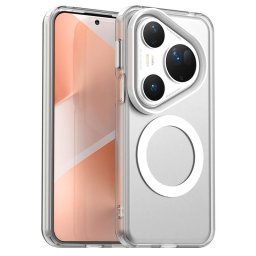 Силиконов гръб с MAGSAFE магнит за Huawei Pura 80 Ultra - бяла рамка
