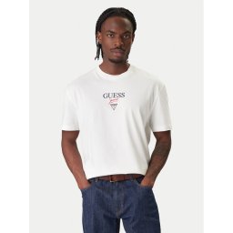 Guess Jeans Тишърт M6RI45 K8HM0 Бял Oversize