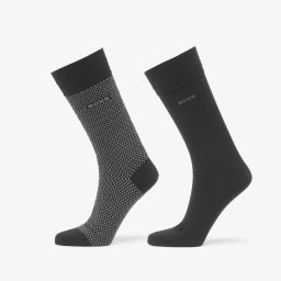 Чорапи Hugo Boss 2-Pack Rs Minipattern Cc Black 39-42