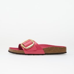 Birkenstock Madrid Big Buckle Natural Leather Patent Women High-Shine Fuchsia Tulip 36